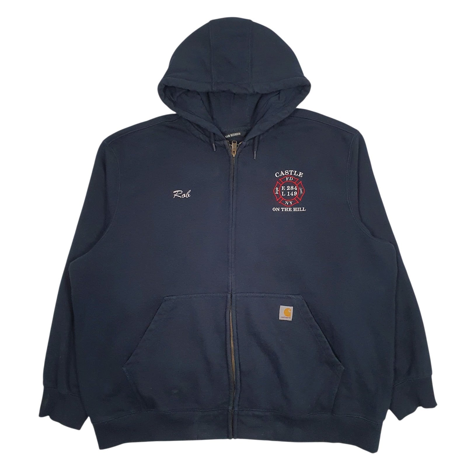 Mens Navy Carhartt  Full Zip Jumper