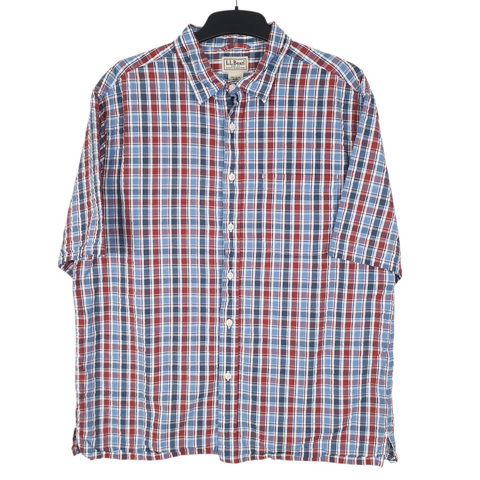 Mens Blue L.L.Bean  Short Sleeve Shirt