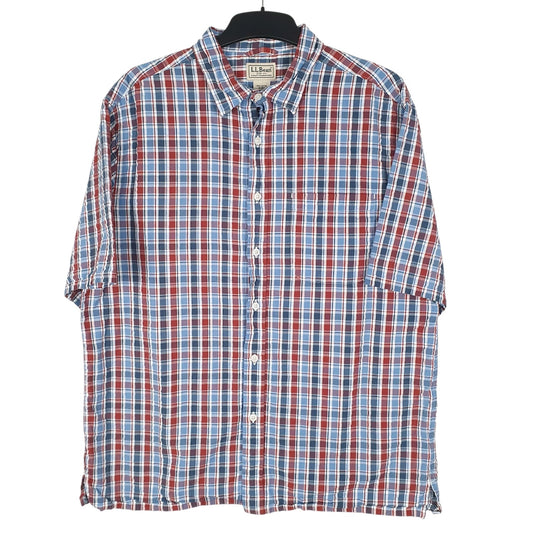 Mens Blue L.L.Bean  Short Sleeve Shirt