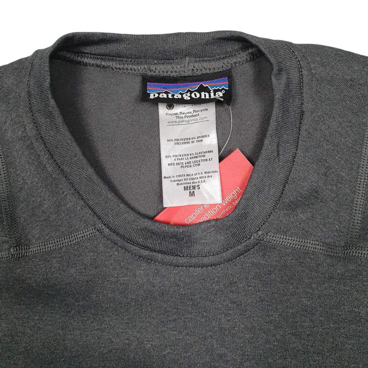 Mens Grey Patagonia Capilene Lightweight Slim Fit Crewneck Jumper