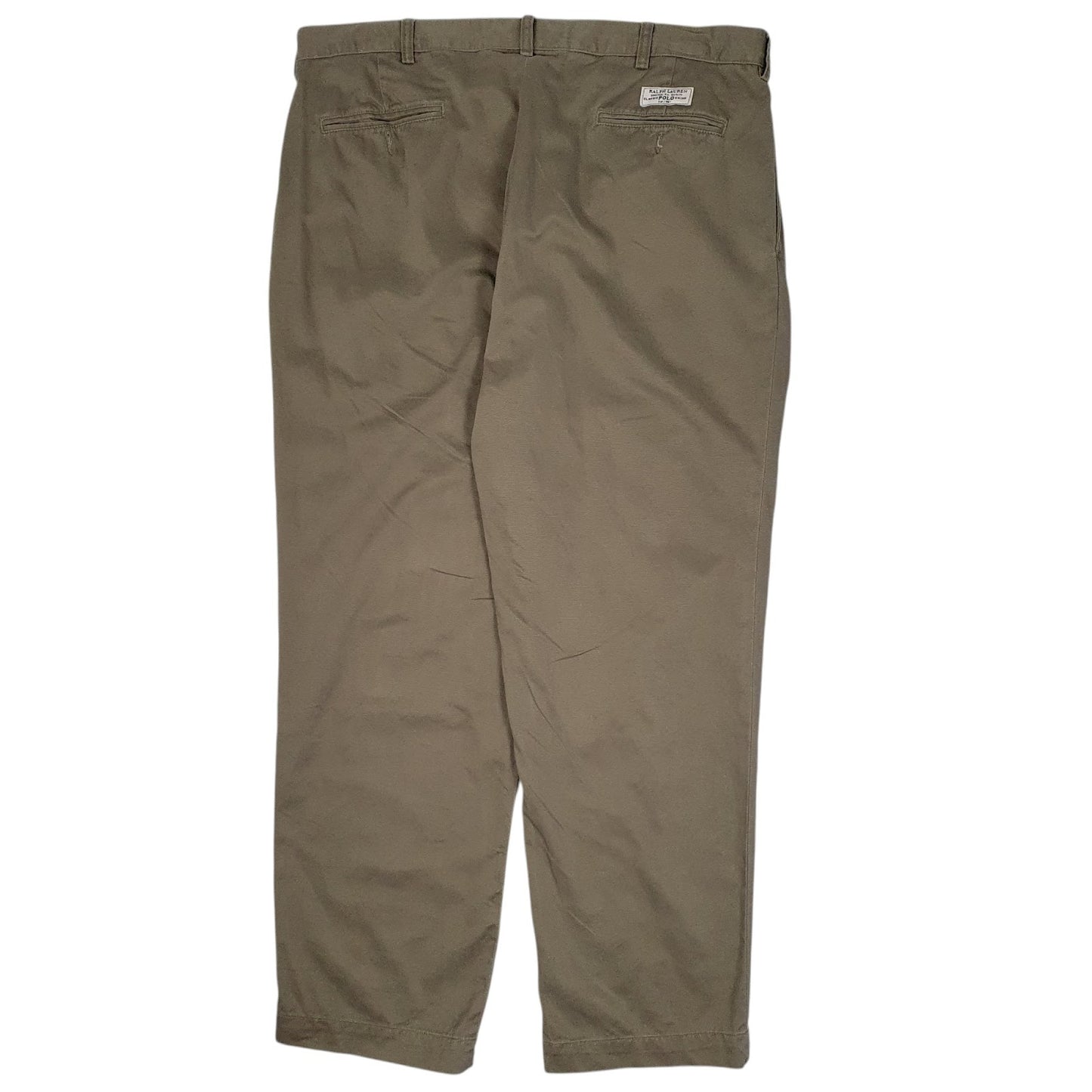 Mens Beige Polo Ralph Lauren Andrew Pant Double Pleated  Trousers