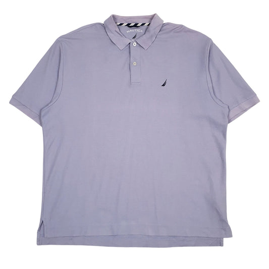 Mens Purple Nautica  Short Sleeve Polo Shirt