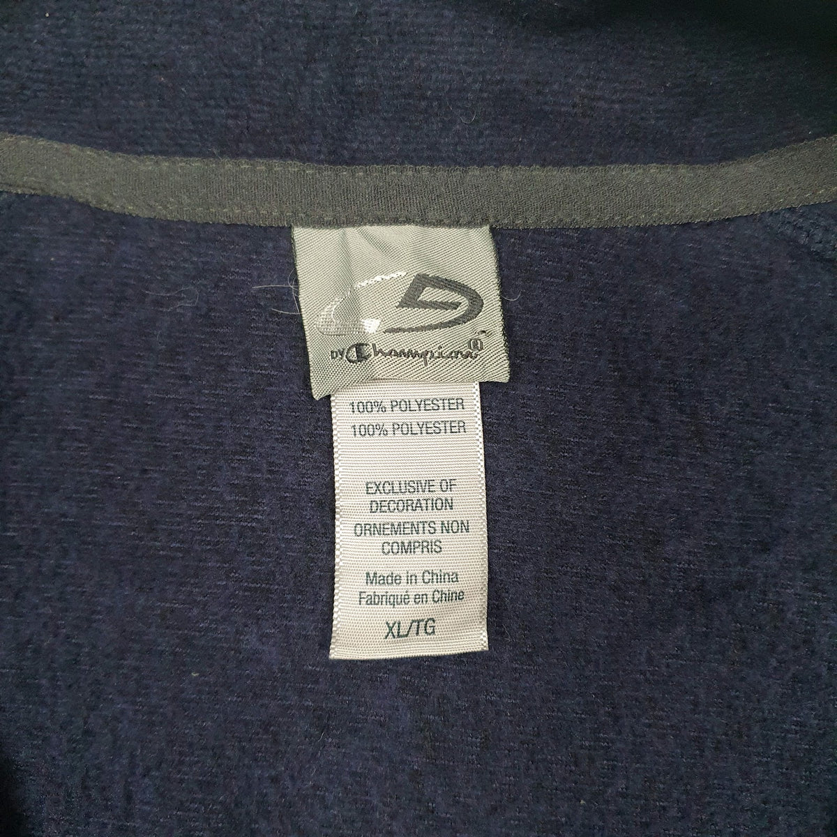 Mens Navy Champion  Quarter Zip Jumper