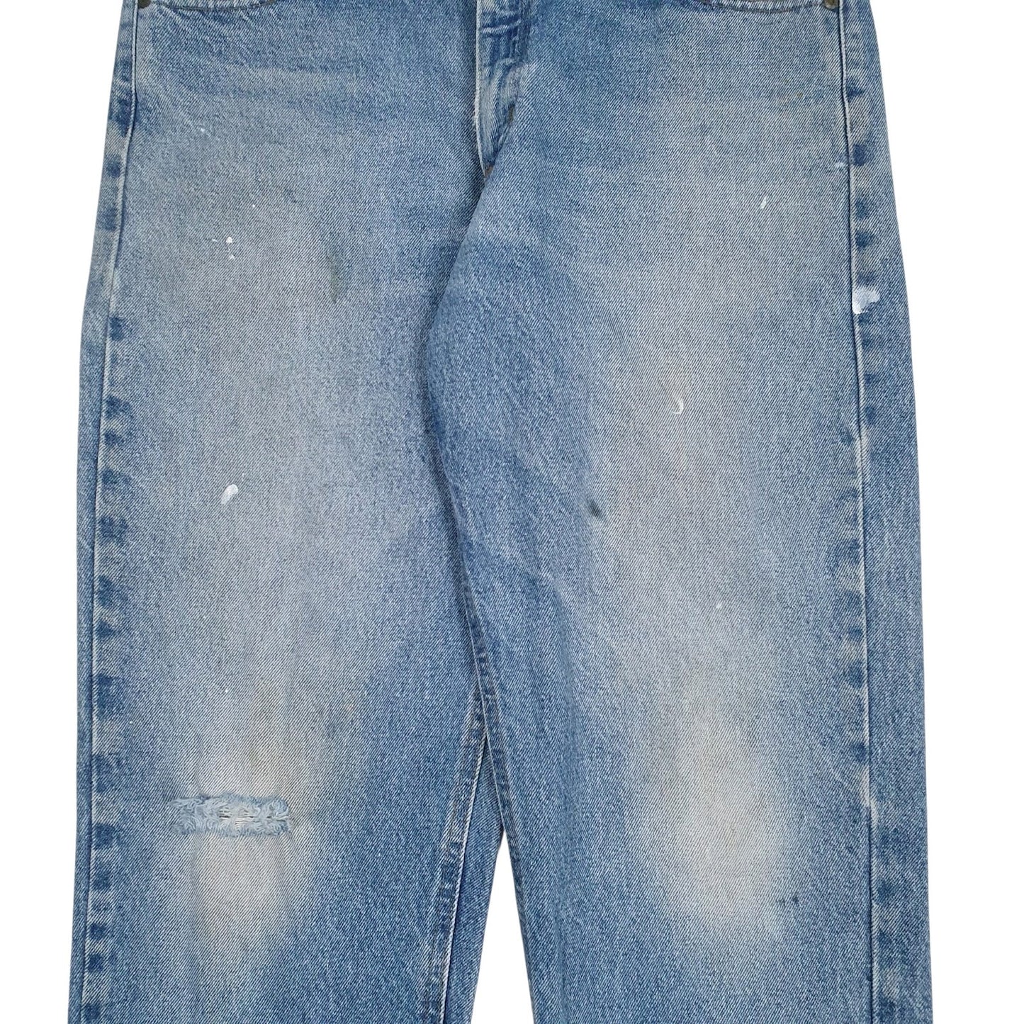 Mens Blue Carhartt Workwear Distressed B17 DST  Jeans