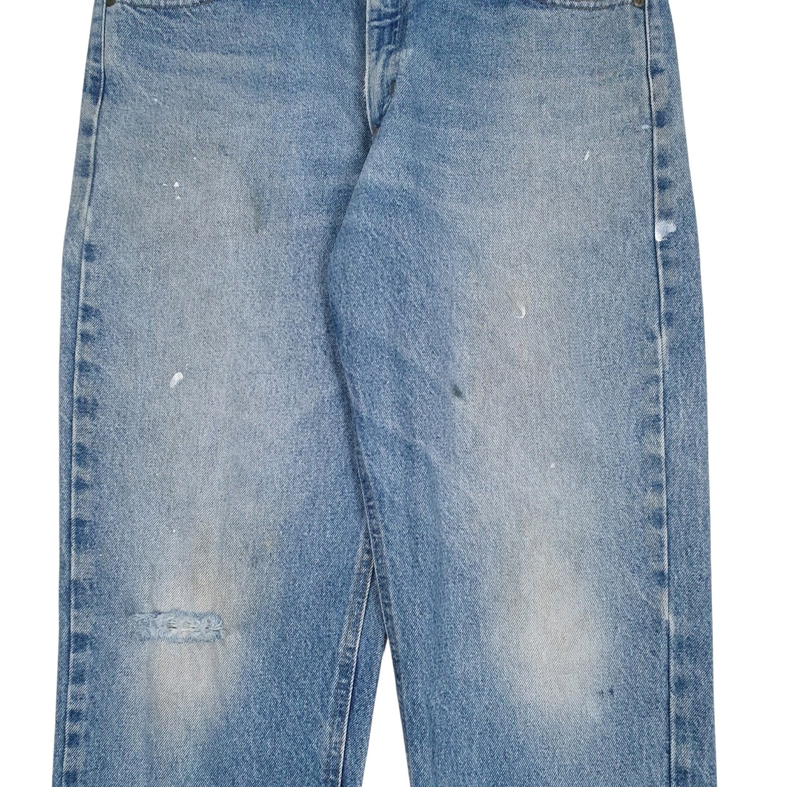 Mens Blue Carhartt Workwear Distressed B17 DST  Jeans