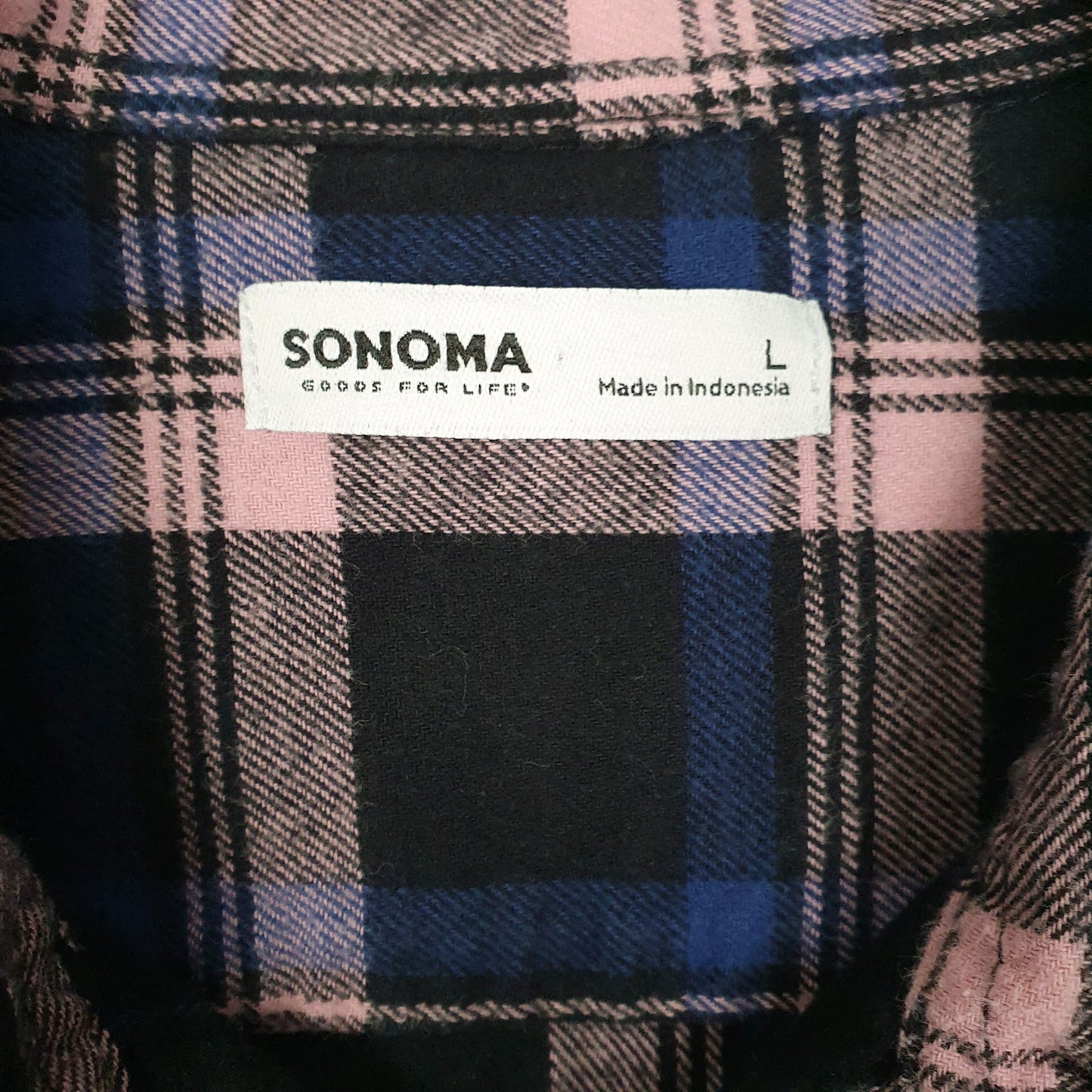 Mens Black Sonoma Flannel  Shirt