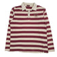 Mens Beige Port Louis Rugby Lightweight Long Sleeve Polo Shirt