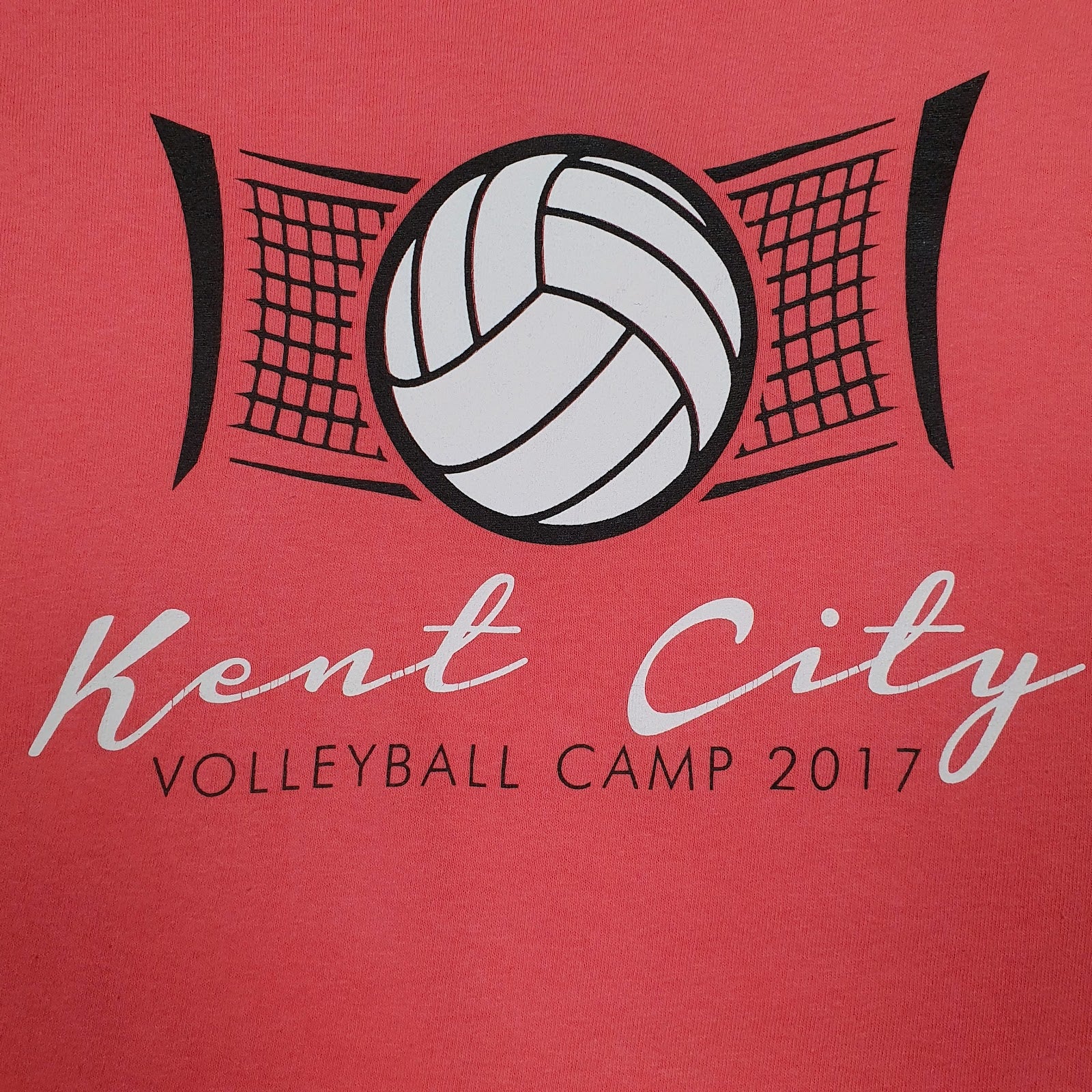 Mens Pink Gildan Kent City Volleyball  T Shirt