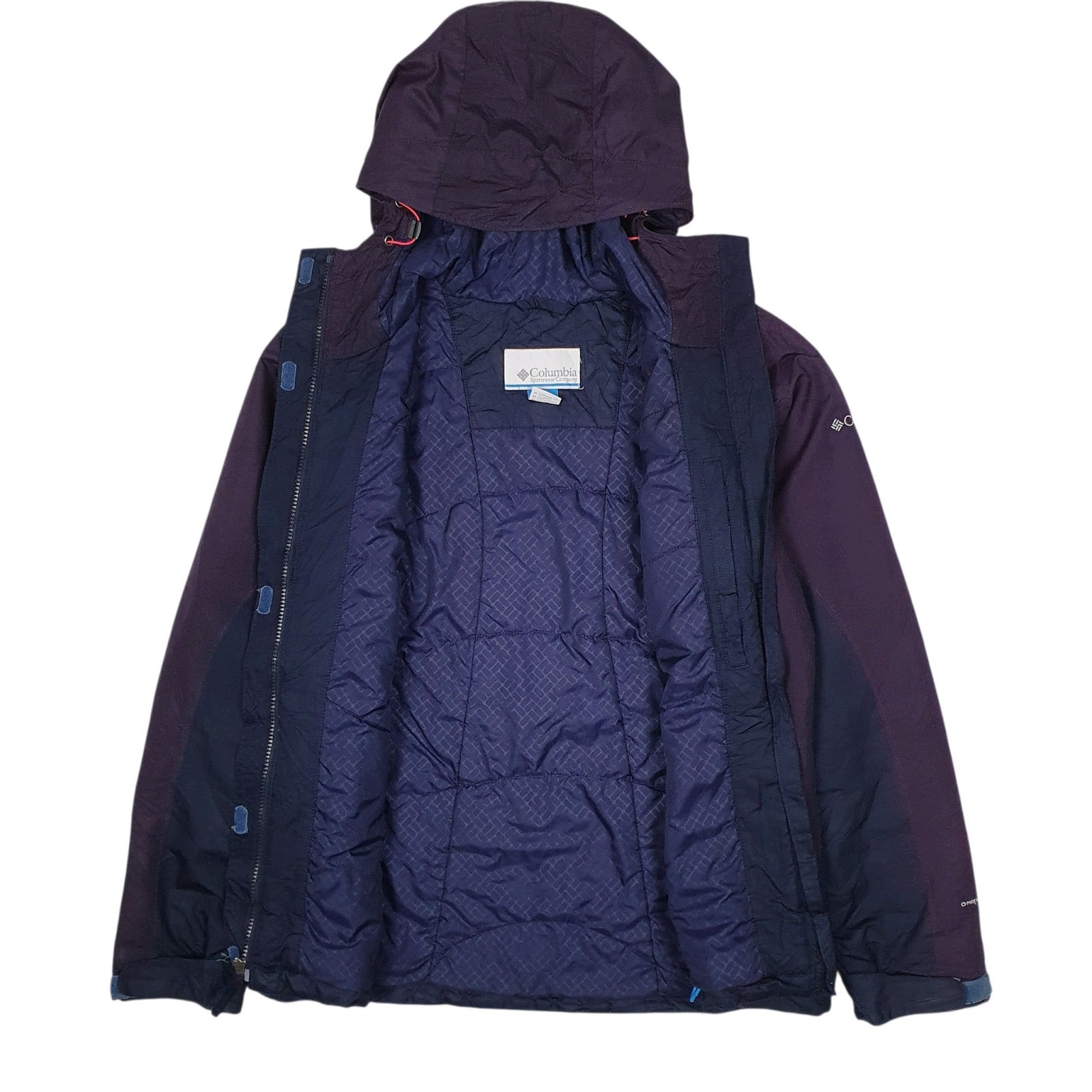 Womens Navy Columbia Sportswear Company Omni Shield Padded Crewneck Coat