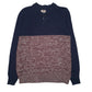 Mens Navy Vans Henley Knit Crewneck Jumper