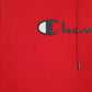Mens Red Champion Spellout Hoodie Jumper