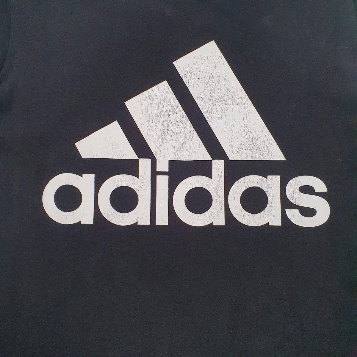 Mens Black Adidas Spellout  T Shirt