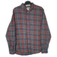 Mens Grey L.L.Bean Flannel Long Sleeve Shirt