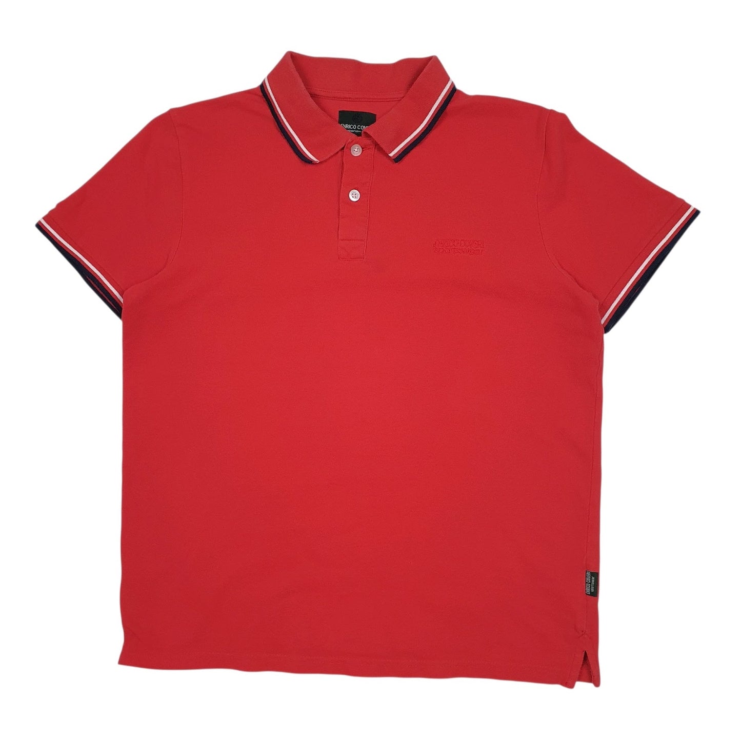 Mens Red Enrico Coveri  Short Sleeve Polo Shirt