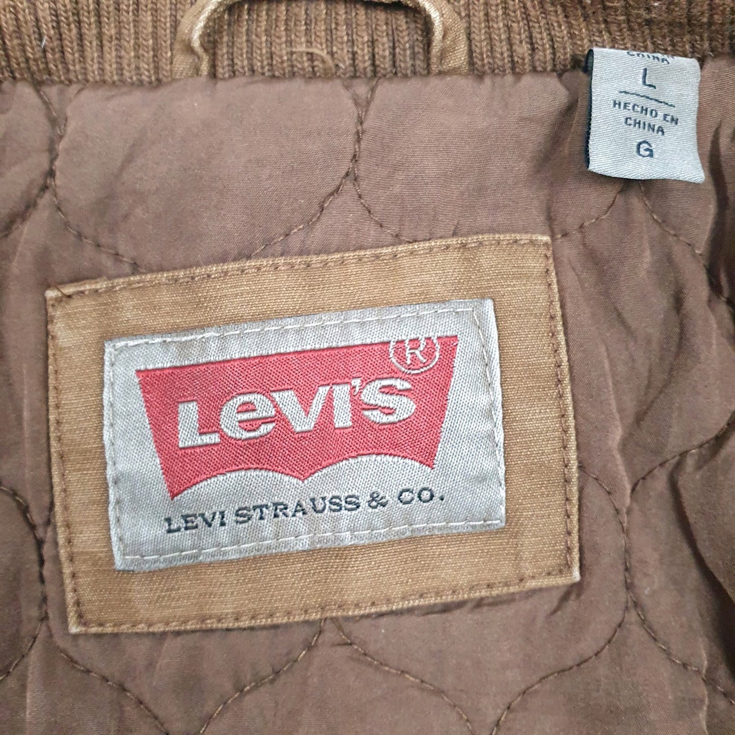 Mens Brown Levis Padded  Coat