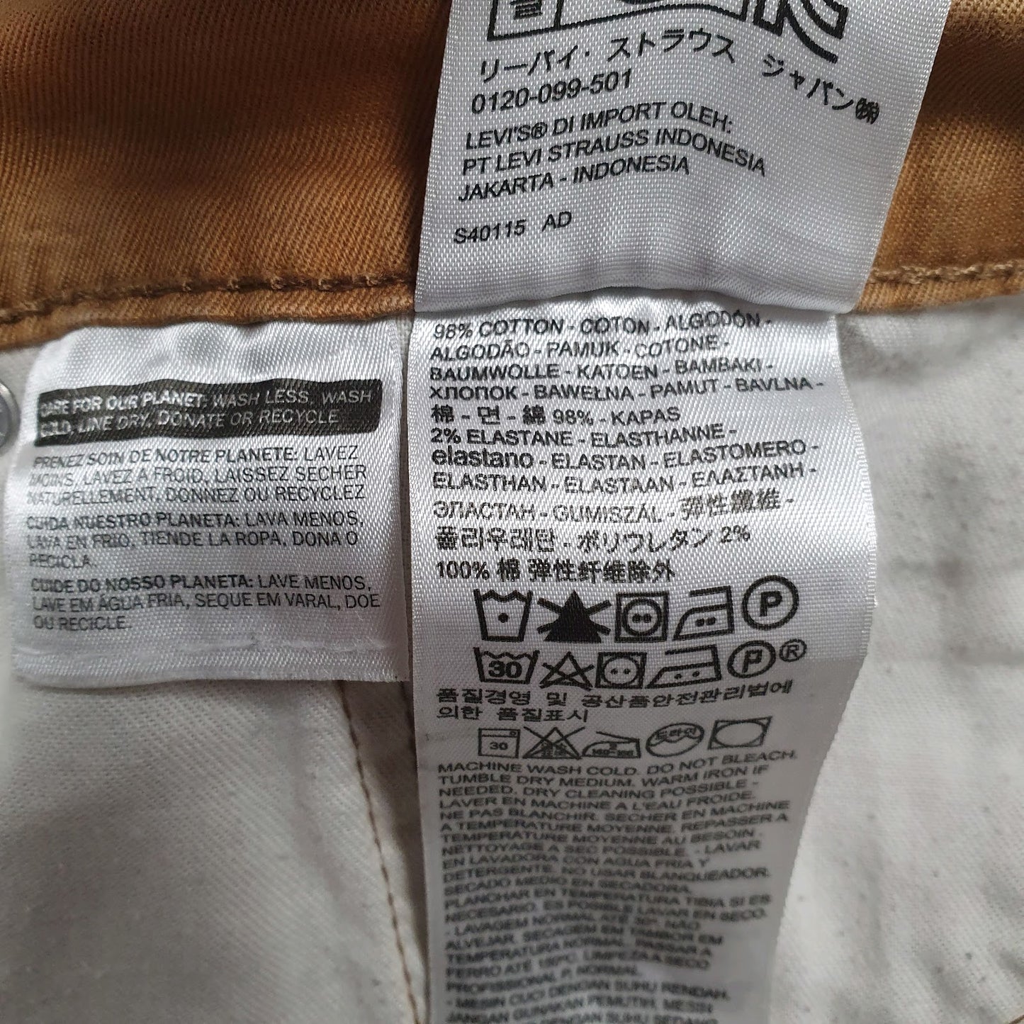 Mens Brown Levis   Jeans
