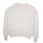 Mens White Polo Ralph Lauren Golf Cable Knit Vintage 90s V Neck Jumper