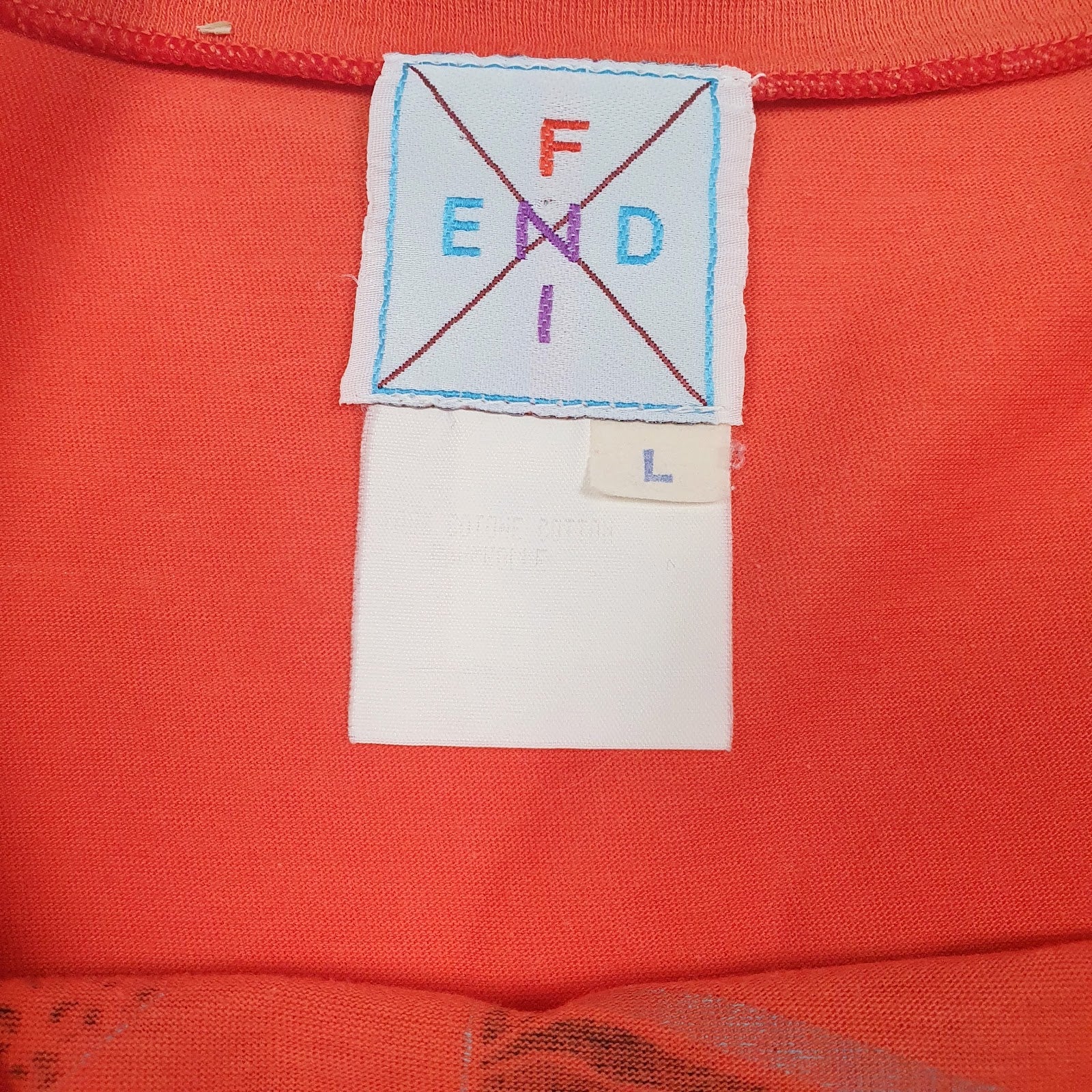 Womens Orange Fendi Vintage 80s/90s  T Shirt