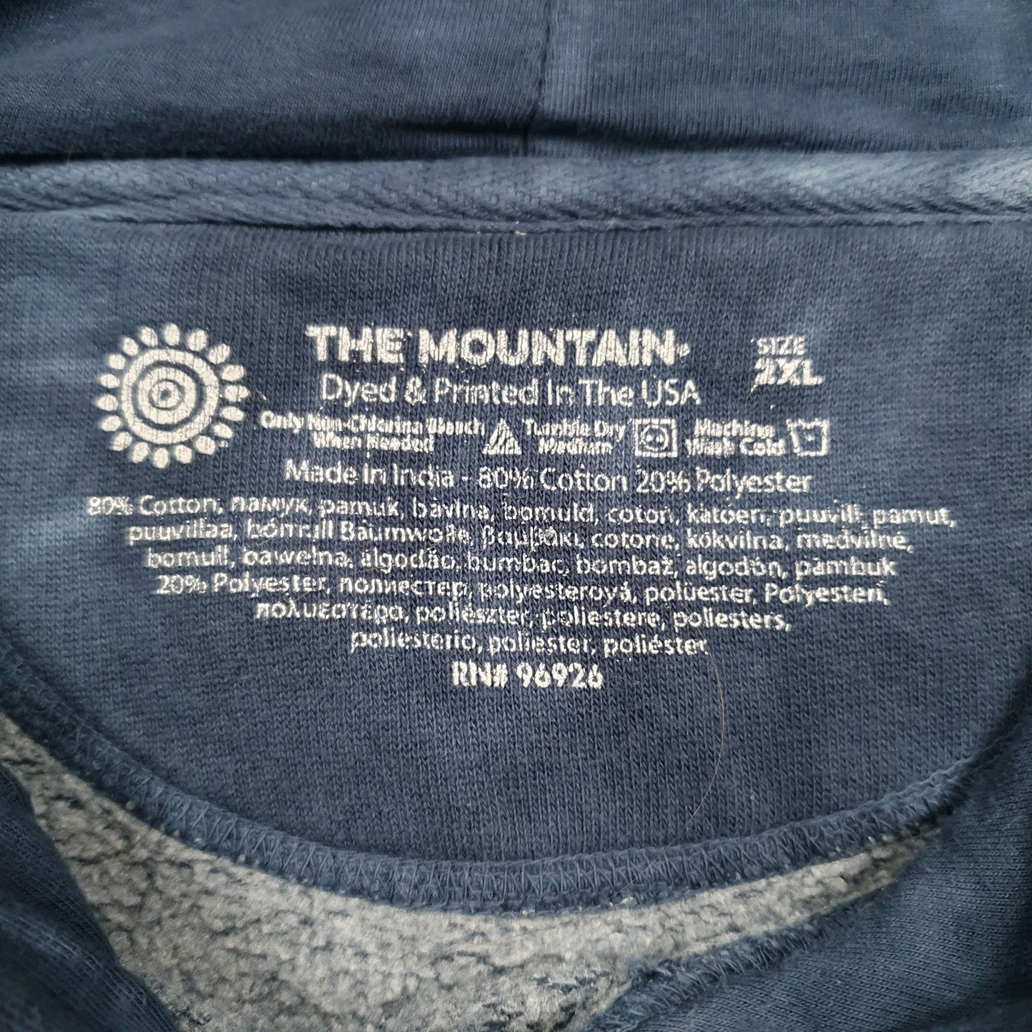 Mens Navy The Mountain  Hoodie Jumper