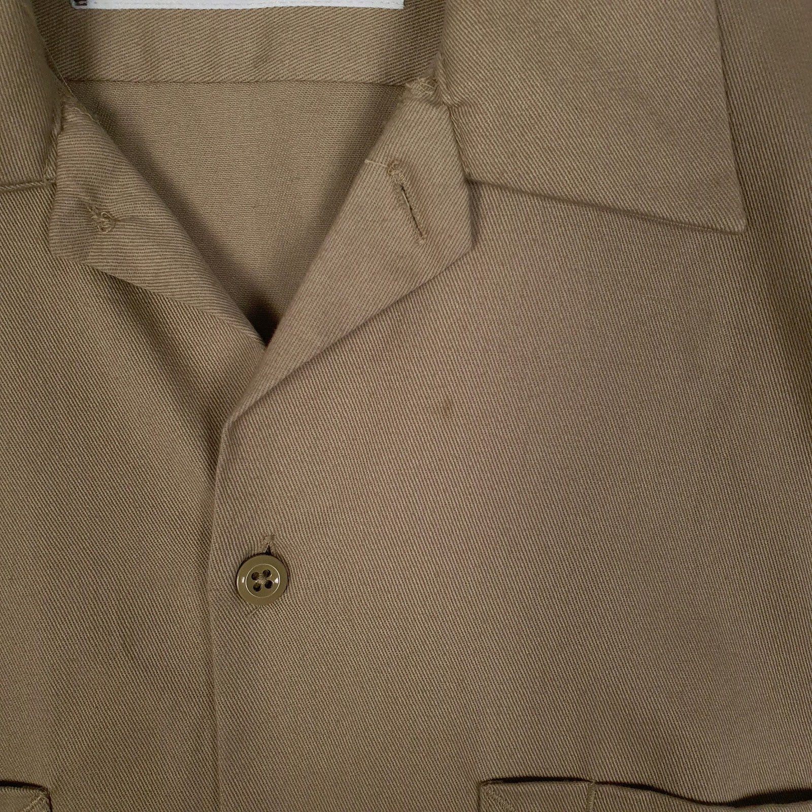 Mens Beige Dickies Workwear  Shirt