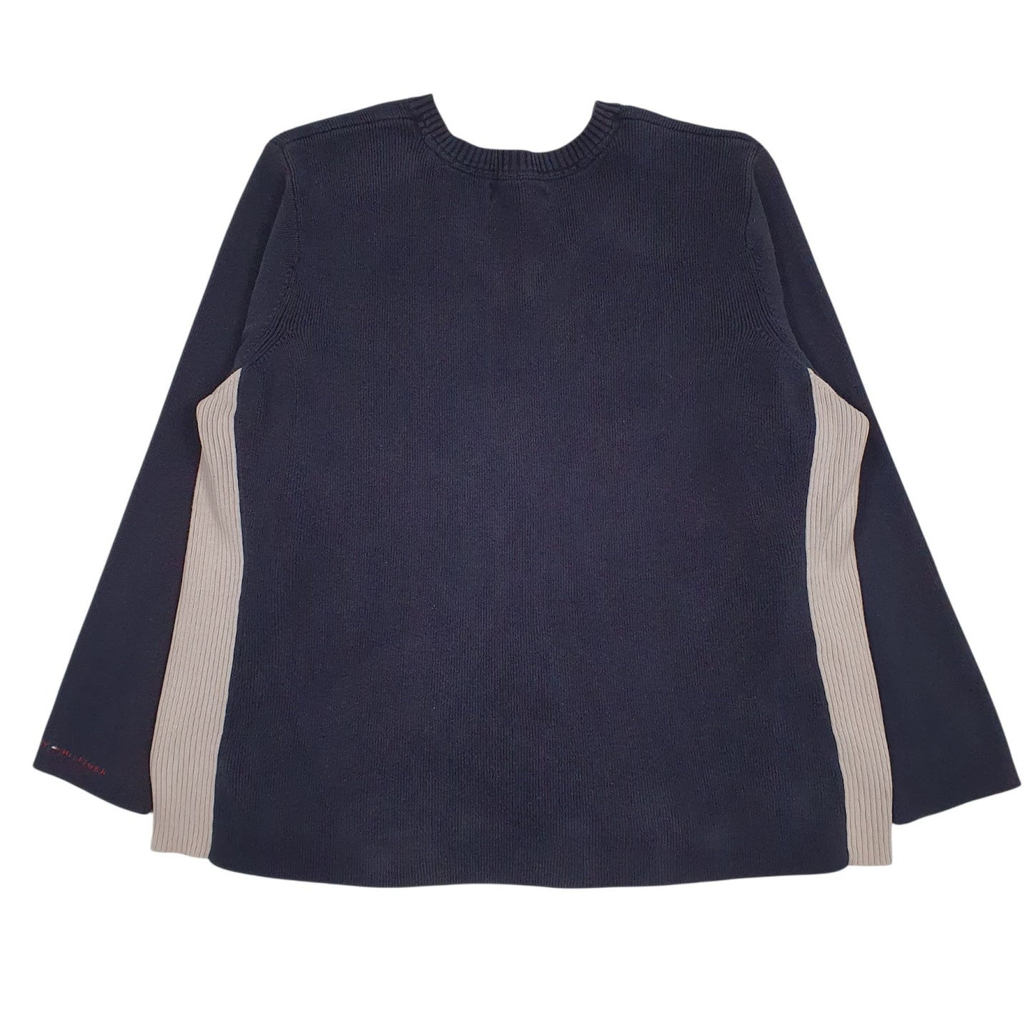Womens Navy Tommy Hilfiger  V Neck Jumper