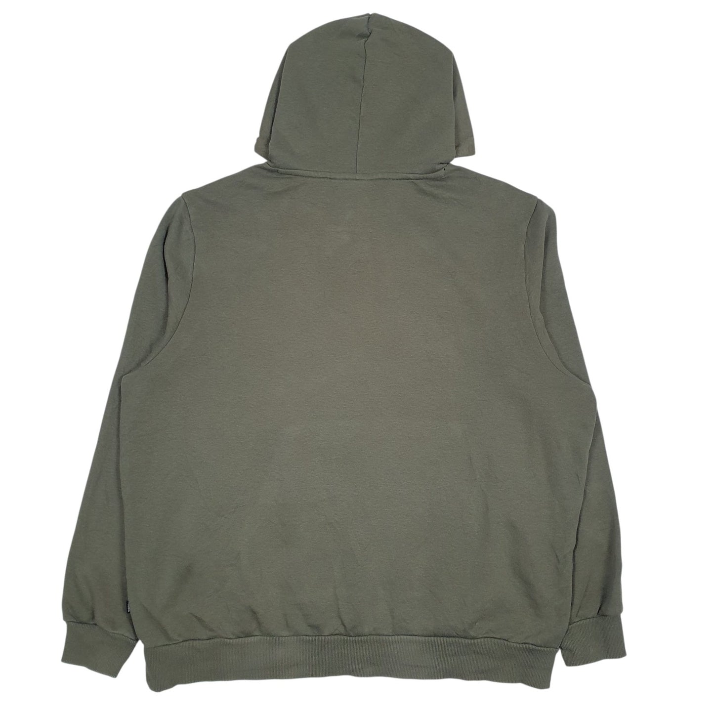 Mens Green Puma Spellout Hoodie Jumper