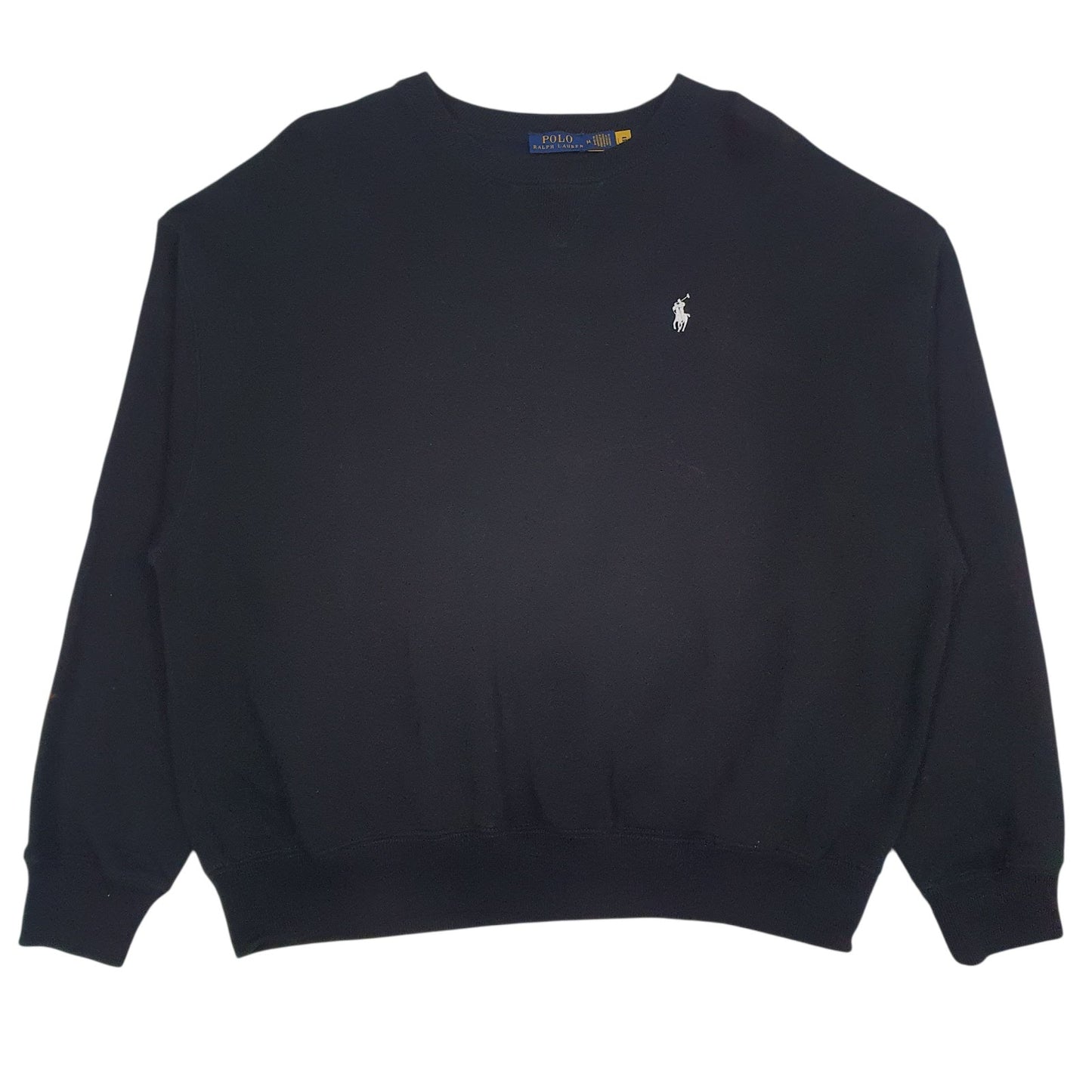 Womens Black Polo Ralph Lauren Oversized Crewneck Jumper