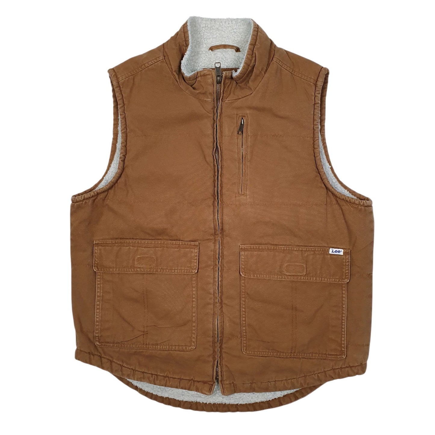 Mens Grey Lee Vest Bodywarmer Sherpa Lined  Coat