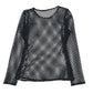 Womens Black Unbranded Fish Net Crewneck Jumper
