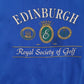 Mens Blue Galt Sand Vintage Edinburgh Royal Society Of Golf Crewneck Jumper