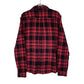 Mens Red Eddie Bauer Heavyweight Plaid Flannel  Shirt