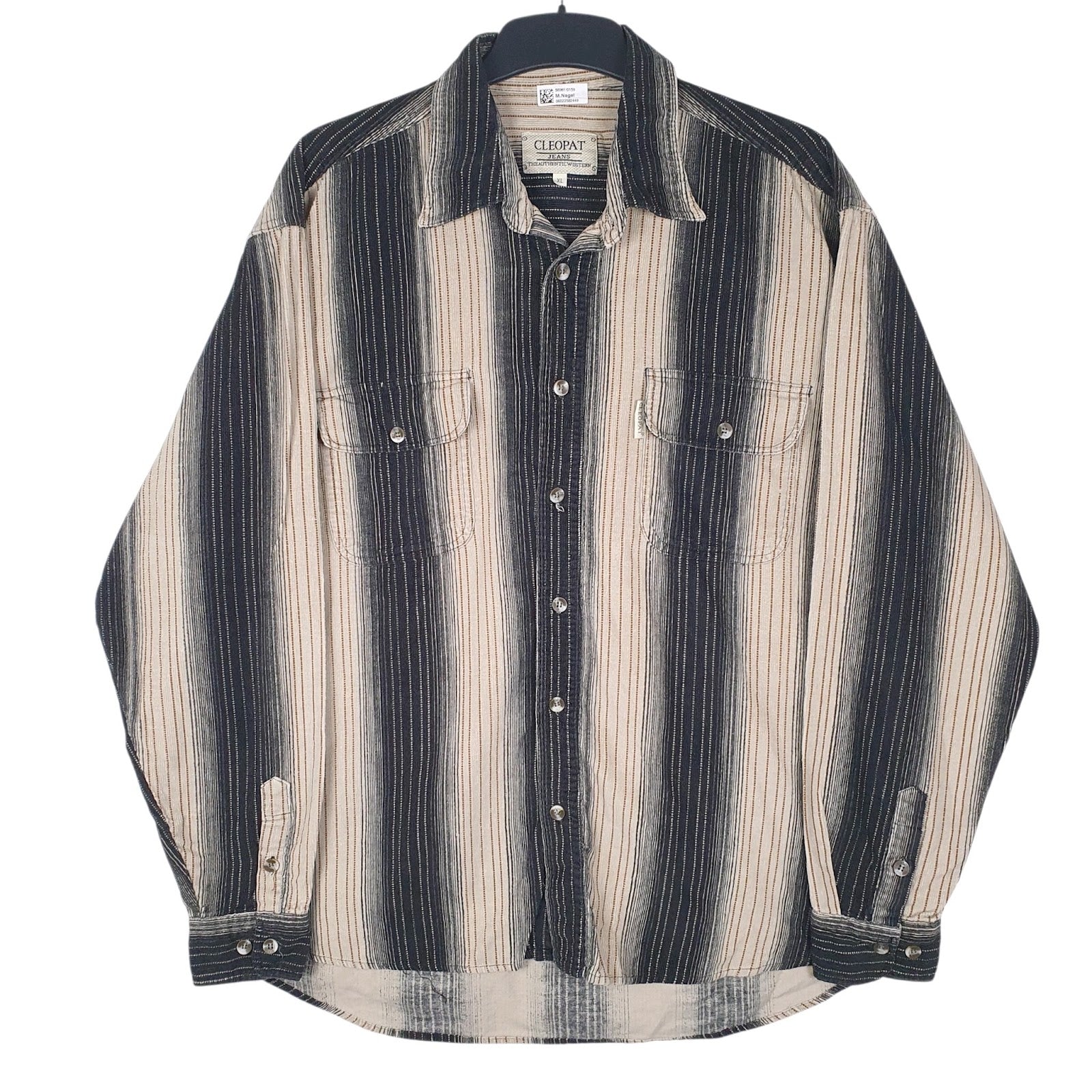 Mens Black Cleopat Western Long Sleeve Shirt