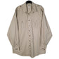 Mens Beige L.L.Bean Military Long Sleeve Shirt