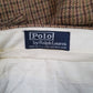 Mens Brown Polo Ralph Lauren Vintage 90s Made In USA Pleated  Trousers
