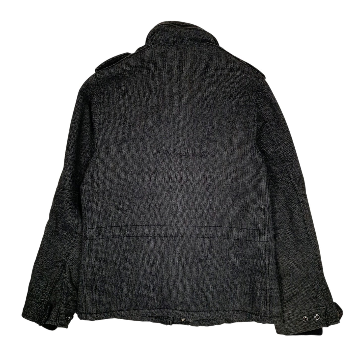 Mens Grey H&M Military Navy  Coat