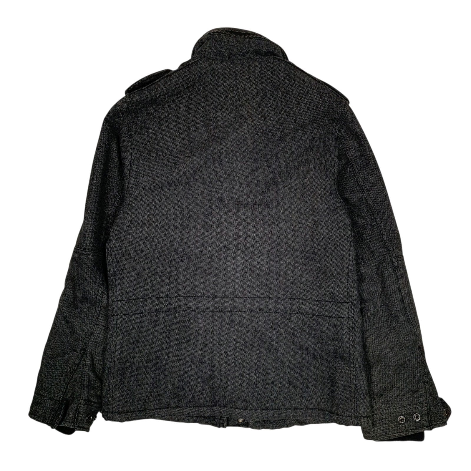 Mens Grey H&M Military Navy  Coat