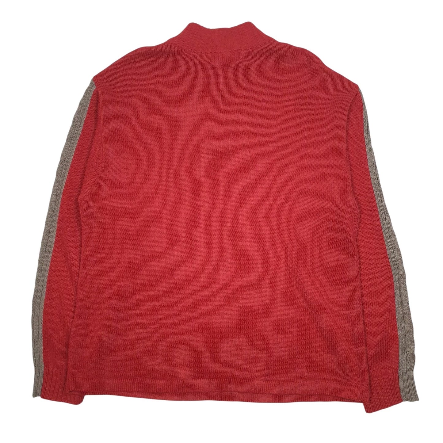 Mens Red Chaps Ralph Lauren Knit Quarter Zip Jumper
