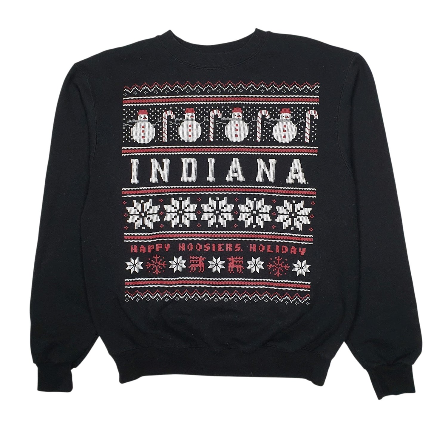 Mens Black Champion Indiana Hoodiers Christmas Xmas Crewneck Jumper