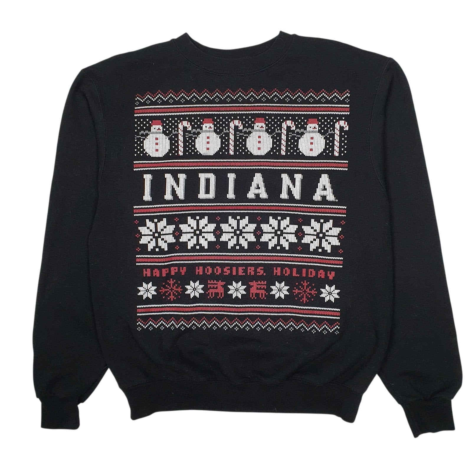 Mens Black Champion Indiana Hoodiers Christmas Xmas Crewneck Jumper