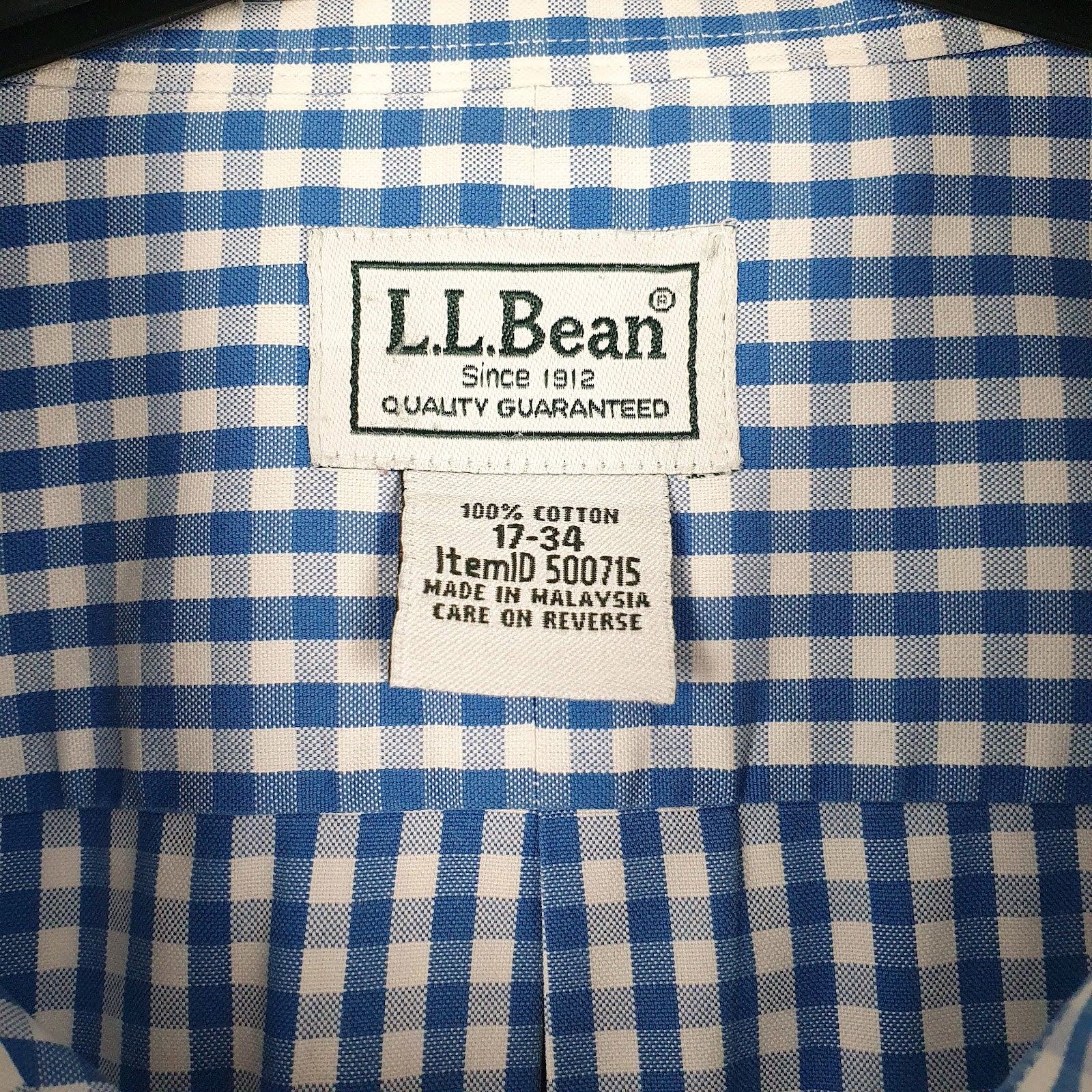 Mens Blue L.L.Bean   Shirt