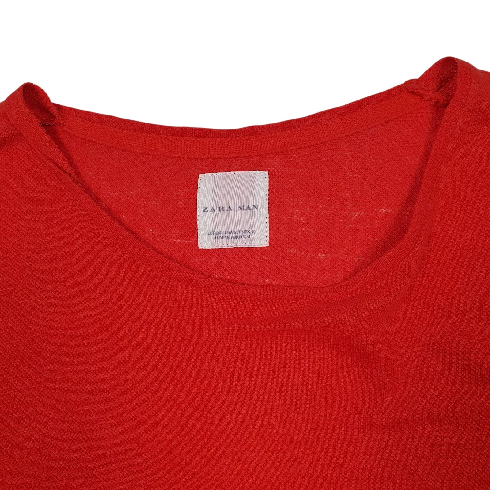 Mens Red Zara   T Shirt