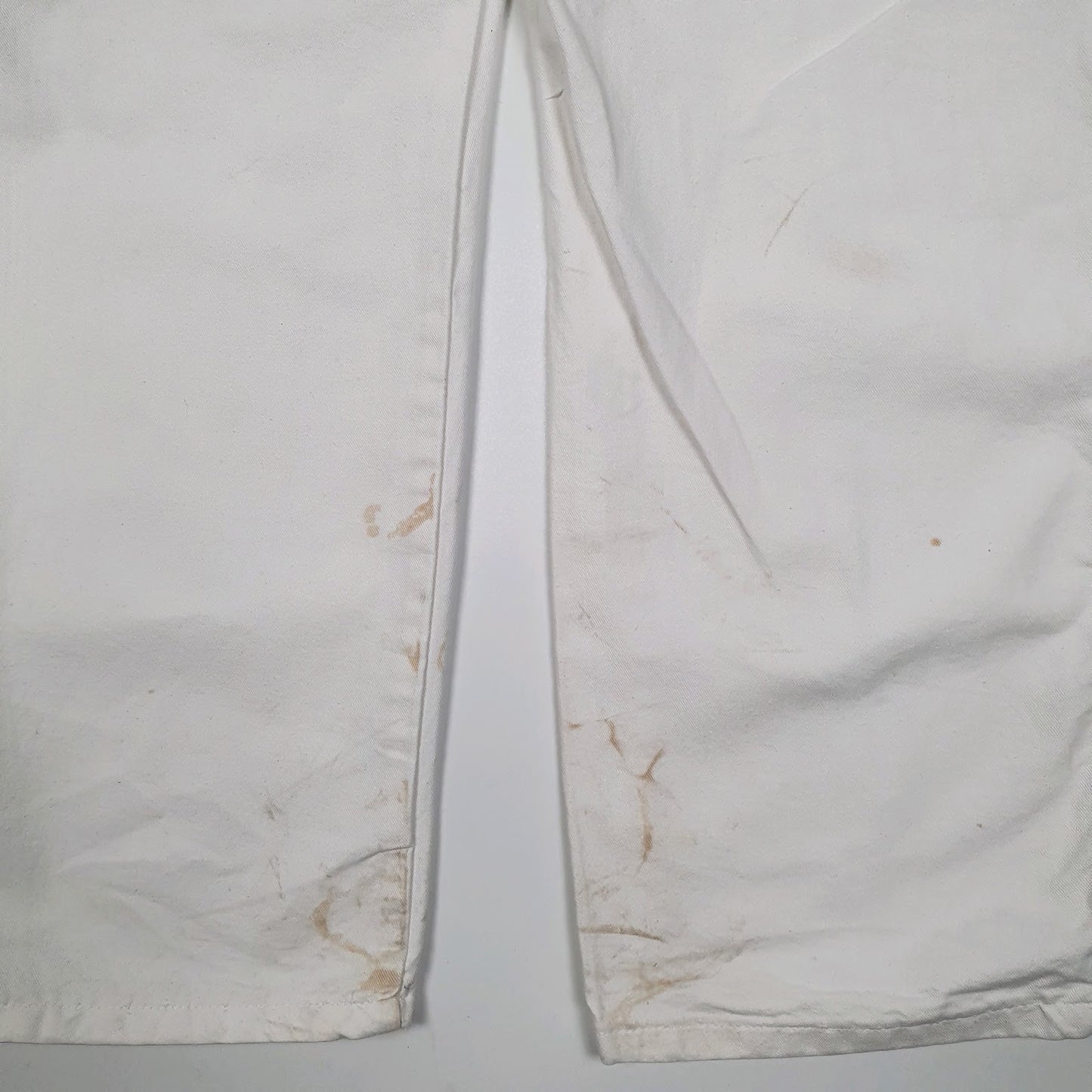 Mens White Dickies Painter  Trousers