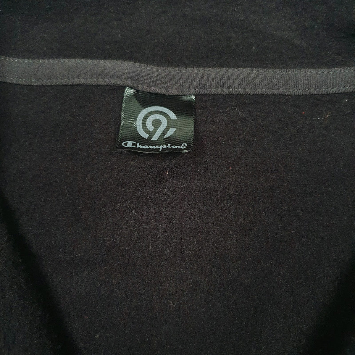 Womens Black Champion  Quarter Zip Jumper