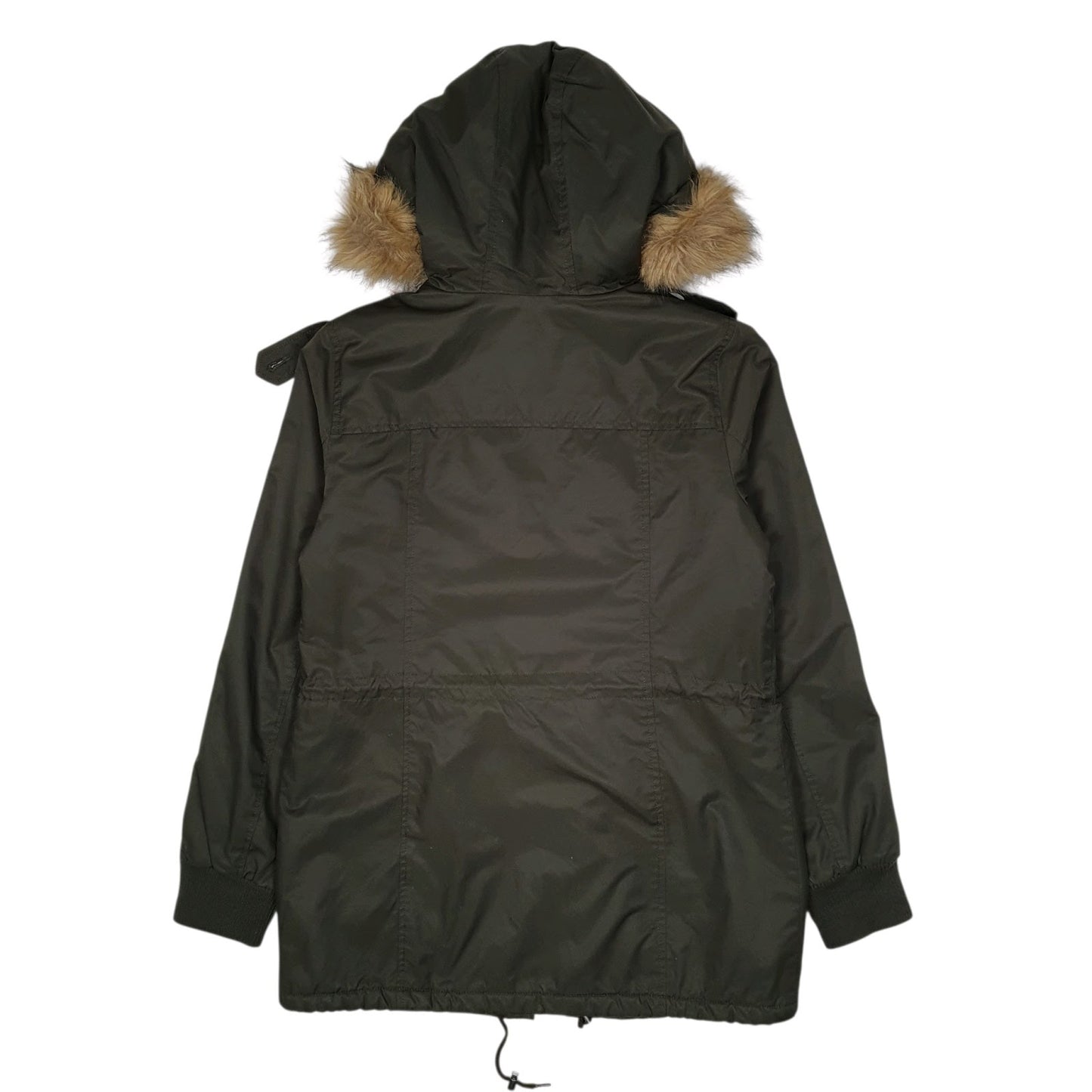 Womens Green Levis Sherpa Lined  Coat