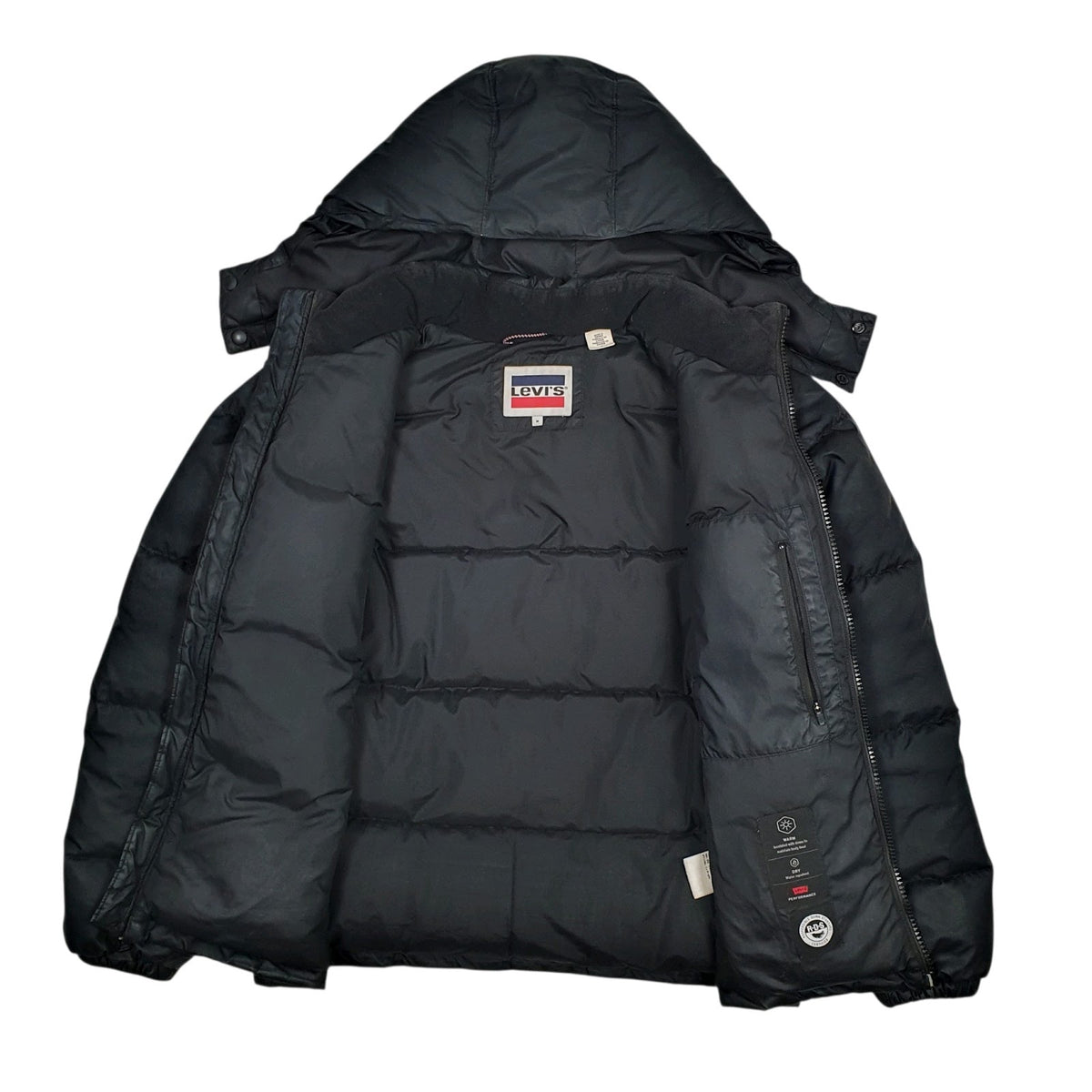 Mens Black Levis   Coat