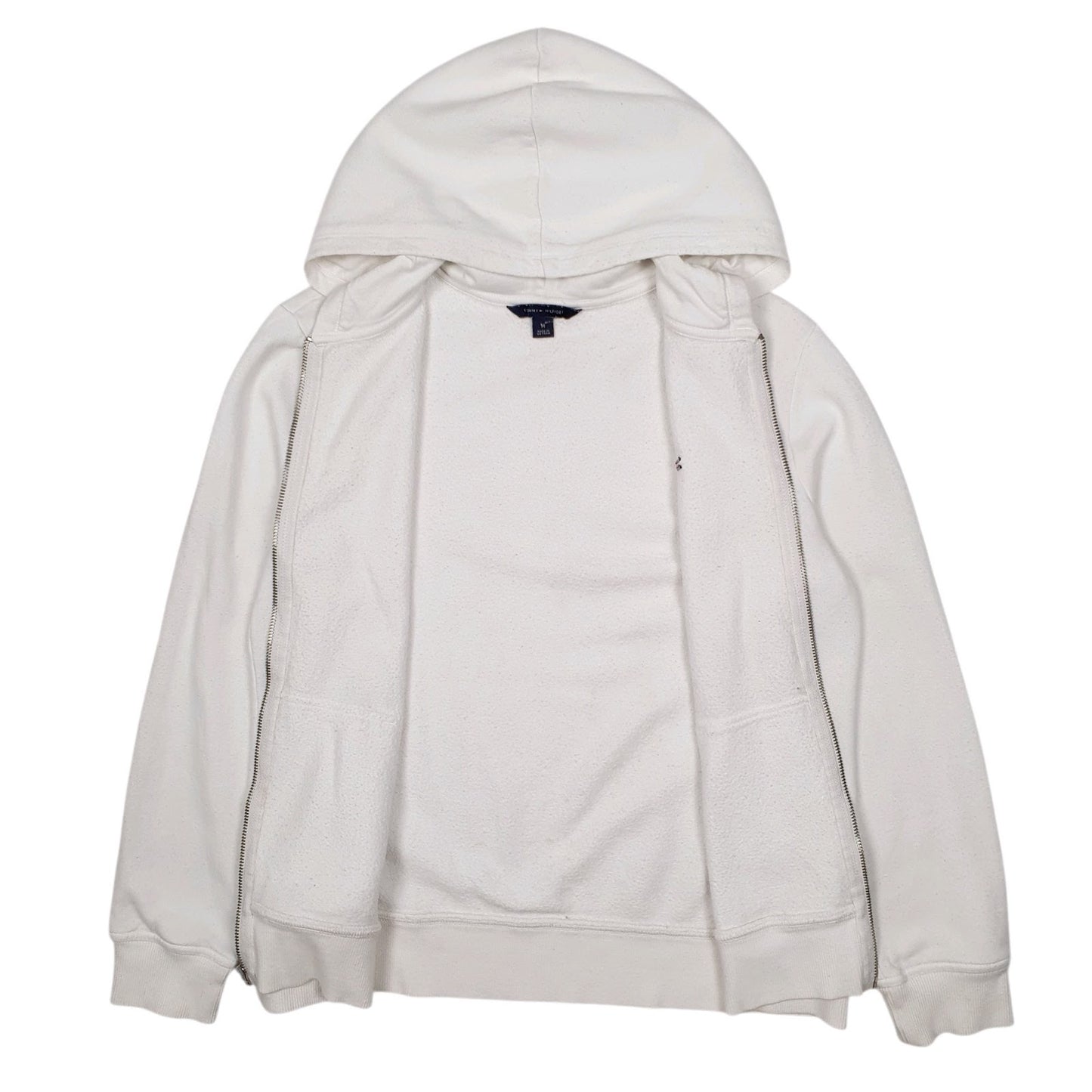 Womens White Tommy Hilfiger Hoodie Full Zip Jumper