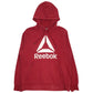 Mens Red Reebok Spellout Hoodie Jumper