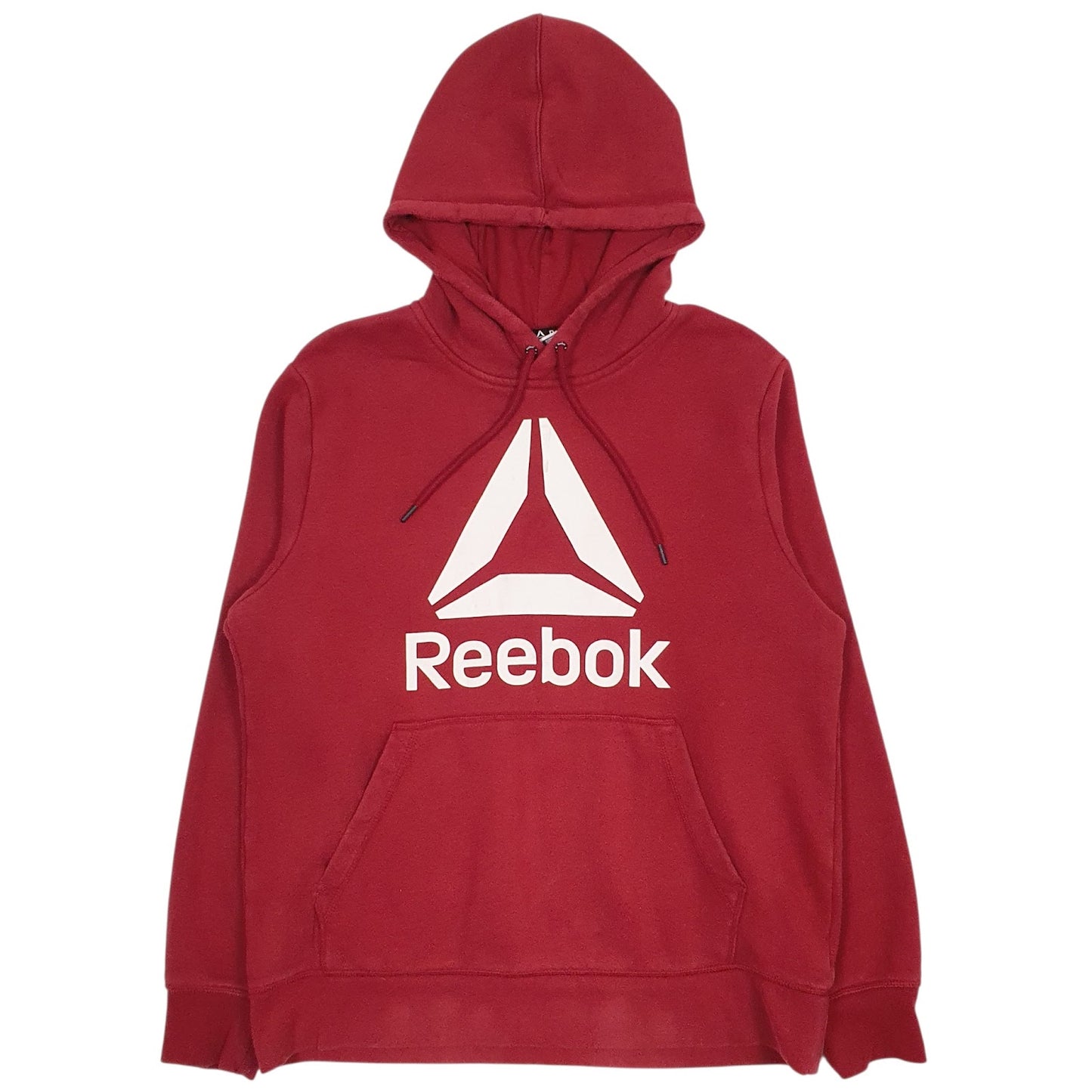 Mens Red Reebok Spellout Hoodie Jumper