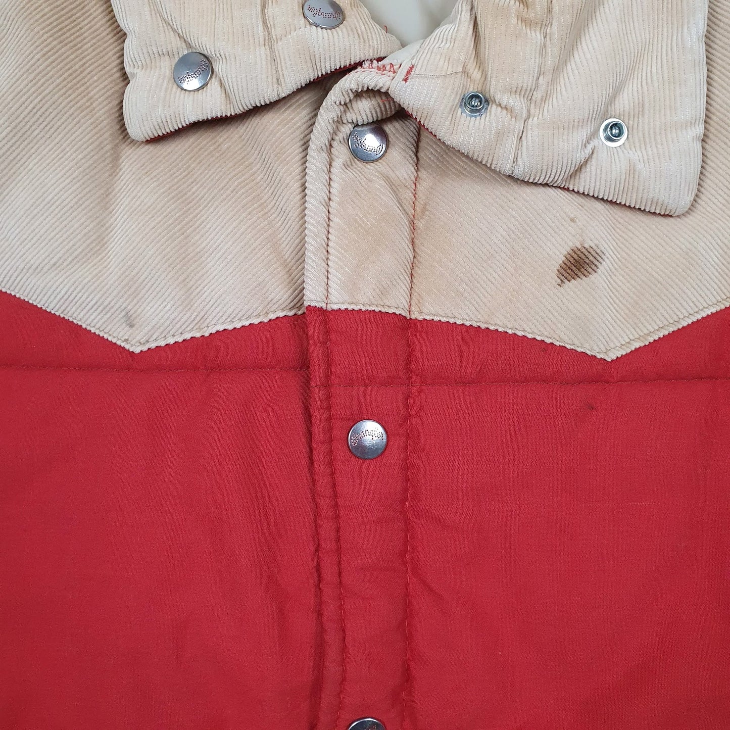Mens Red Wrangler Vintage 1980s Made In USA Padded  Coat
