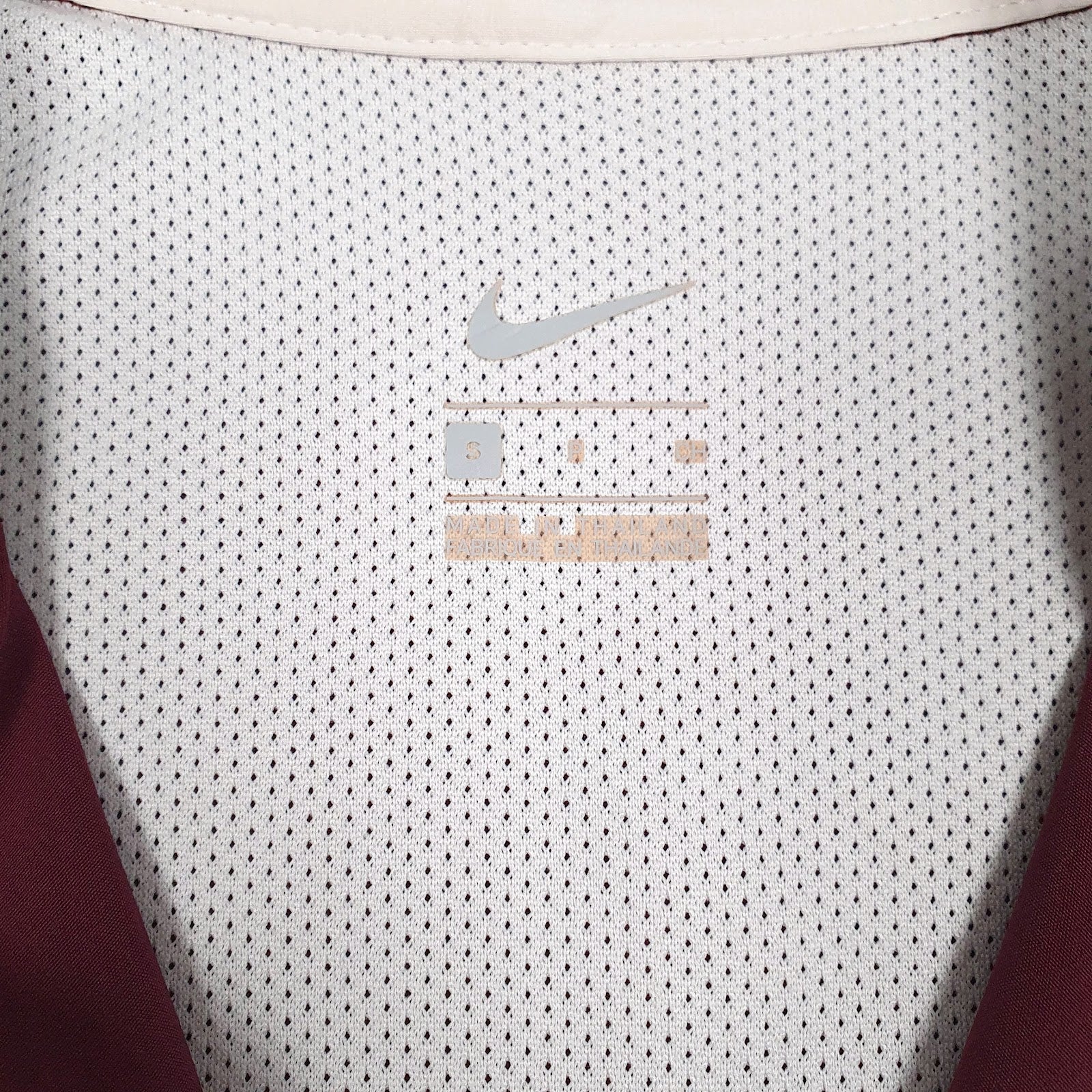 Mens Burgundy Nike Active Wear Quarter Zip Jumper